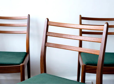 wooden dining chair back view