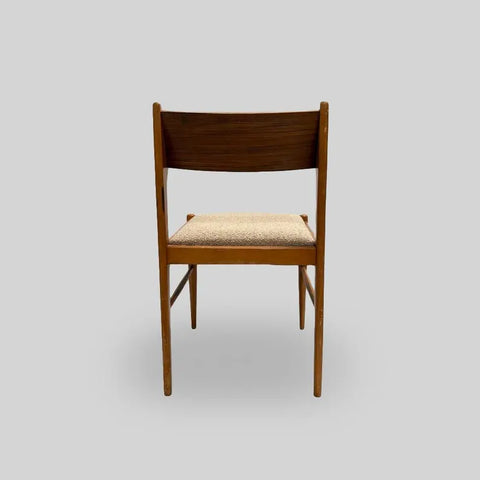 wooden dining chair backrest detail