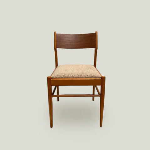 wooden dining chair front profile