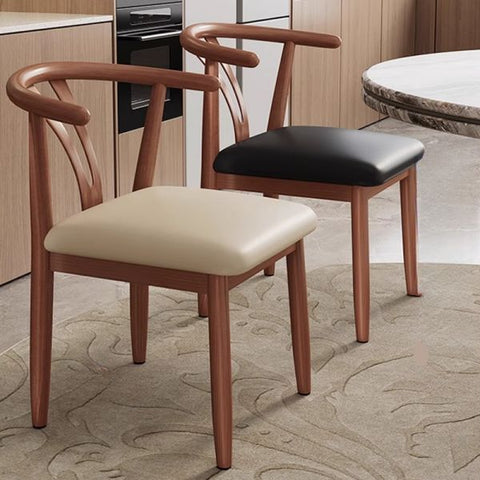 wooden dining chair side profile