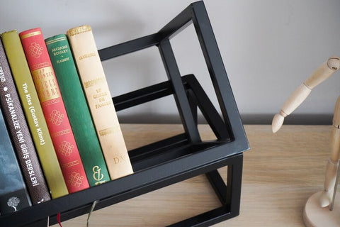 Metal Mini Bookshelf, Counter Top Magazine Holder And Newspaper Holder, New Year's Gift for Book Lovers