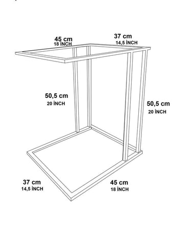 Wooden C Side Table